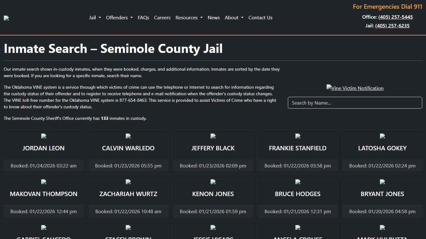 Inmate Search Seminole County Sheriff's Office